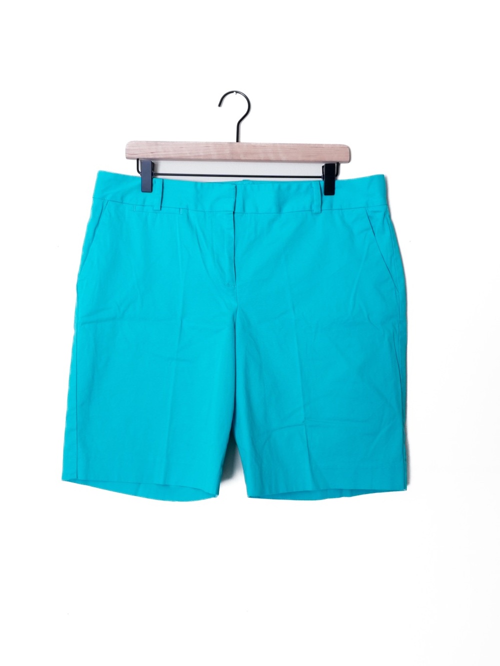 Talbots Bright Blue Aqua Bermuda Chino Shorts